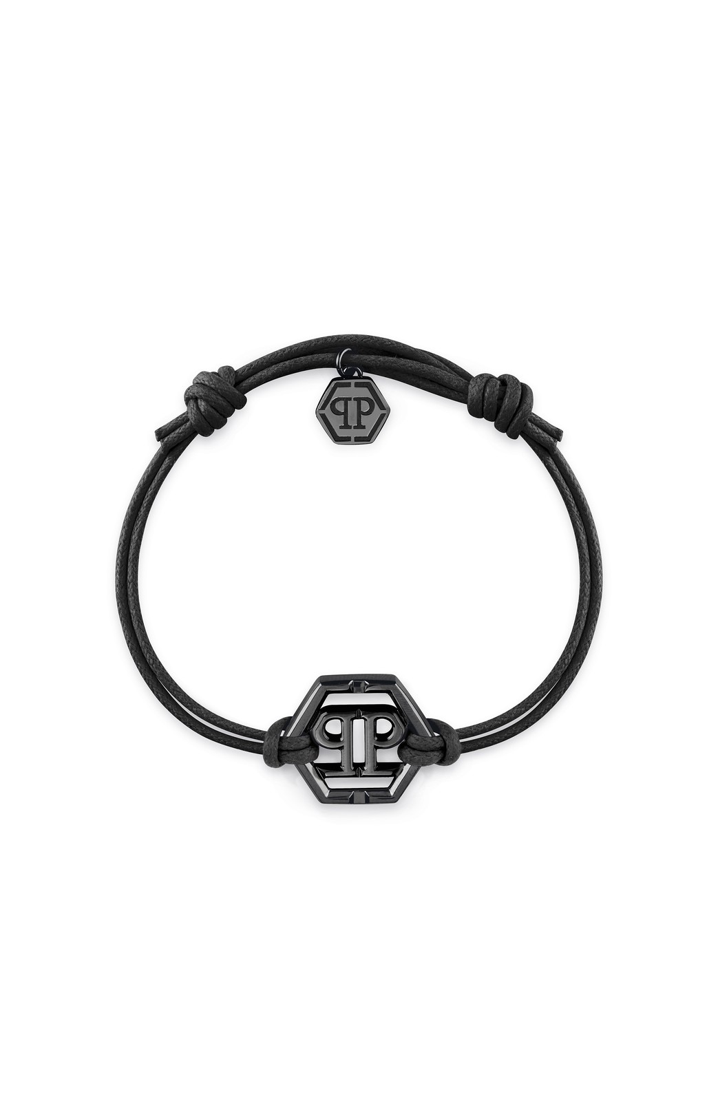 Мужской браслет из хлопчатобумажного шнура Philipp Plein связанный крючком 24690₽