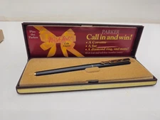 Parker Arrow Rollerball Pen Matte Black Gold Trim Vintage NOS With Case