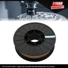 Gasless Flux Core Mild Steel MIG Welding Wire 10 Lbs Spool 0.9mm E71T-GS .035"