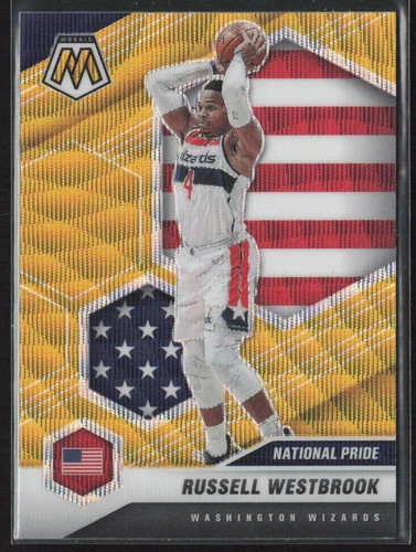2020 Panini Mosaic Basketball Gold Wave Russell Westbrook #253