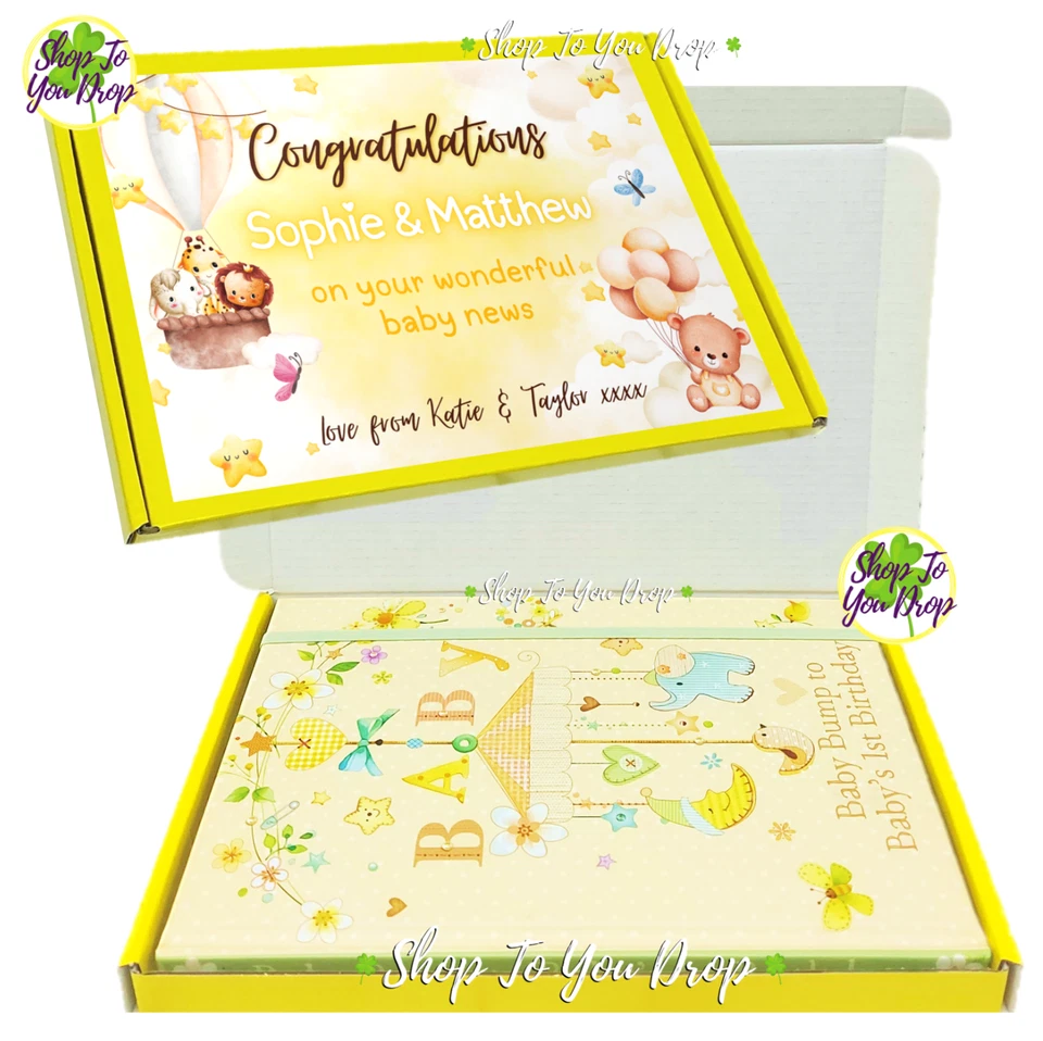 Baby Journal Bump to 1st Birthday Pregnancy Keepsake Newborn Gift Record Book