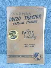 OEM Factory CAT Caterpillar DW20 Tractor 67C Parts Book Catalog Manual