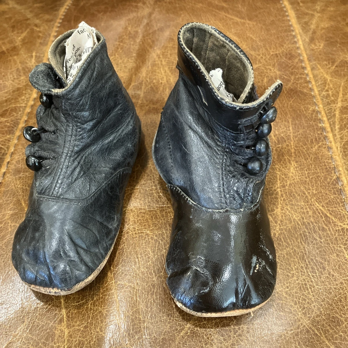 Leather Original Vintage Shoes for Children 1900s Decade for sale