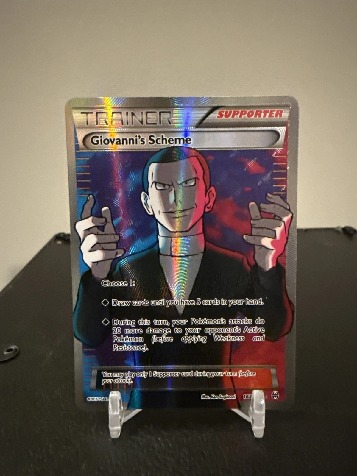 Pokémon Giovanni's Scheme 162/162 Breakthrough Ultra Rare Full Art Holo English