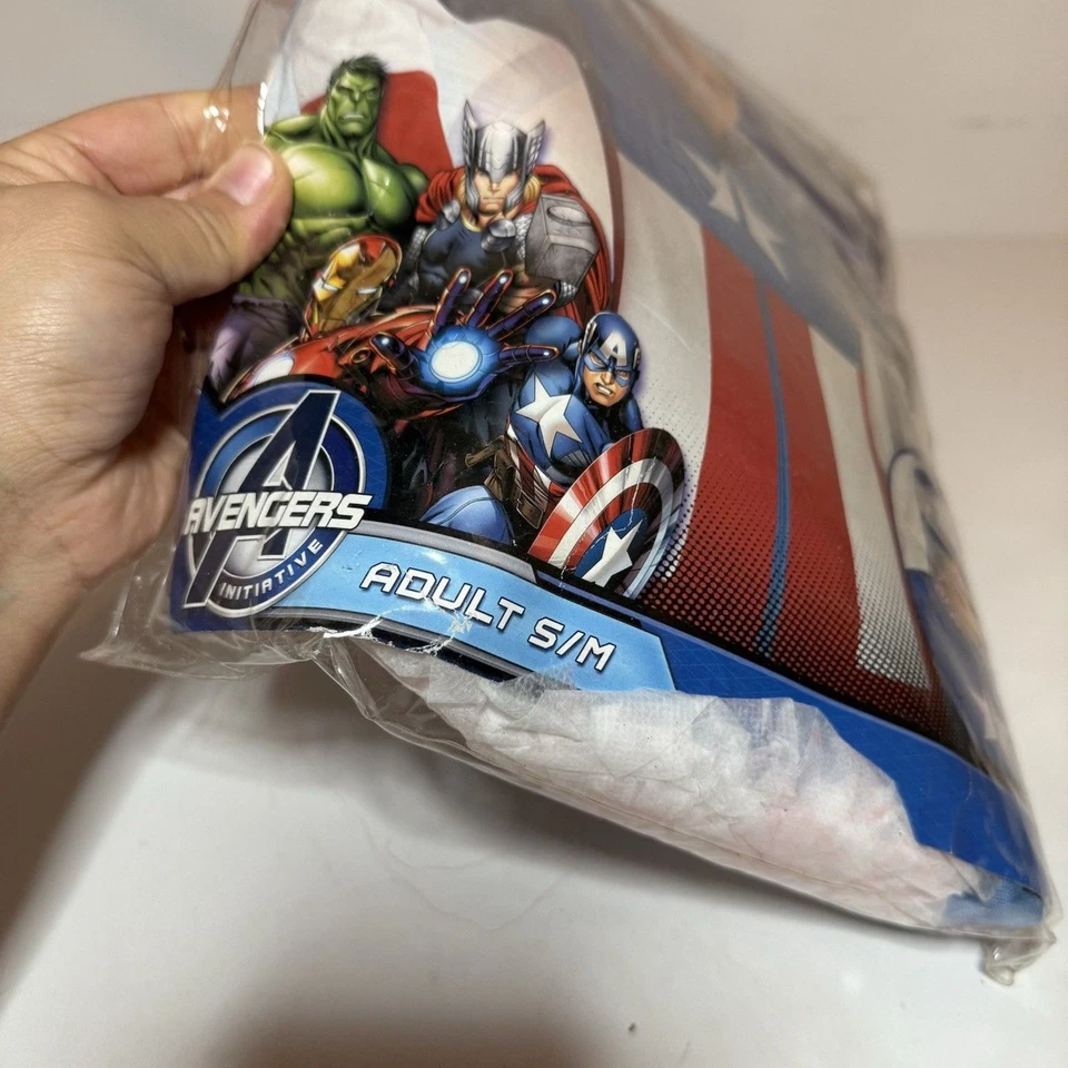 NUEVO CON ETIQUETAS Capitán América Sudadera con Capucha Vengadores Halloween Adulto Disfraz S/M Máscara Incorporada Foto 2 de 3