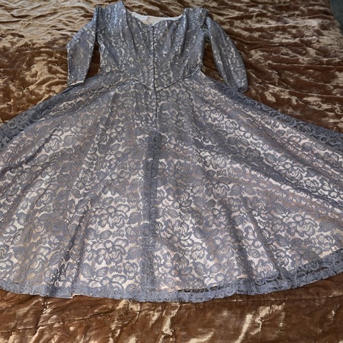 VTG Petty Hite Fashion Dress Full Lace Over Satin . - Picture 20 of 20