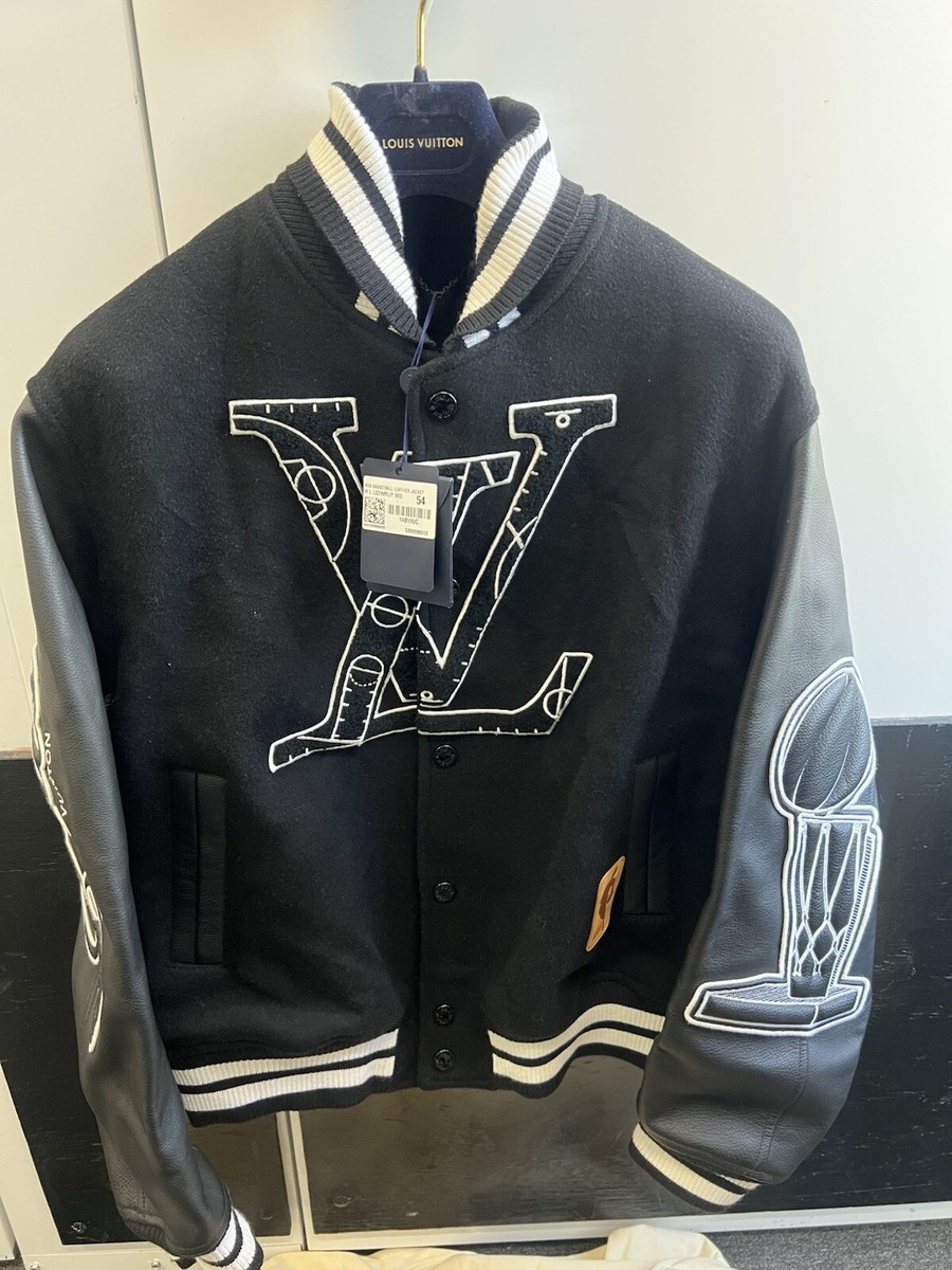 Louis Vuitton x NBA H L L02WMJY Leather Basketball Jacket In