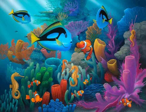 Undersea Accent & Decor Tile David Miller Sea Life Fish Art DMA2011AT - Picture 2 of 3