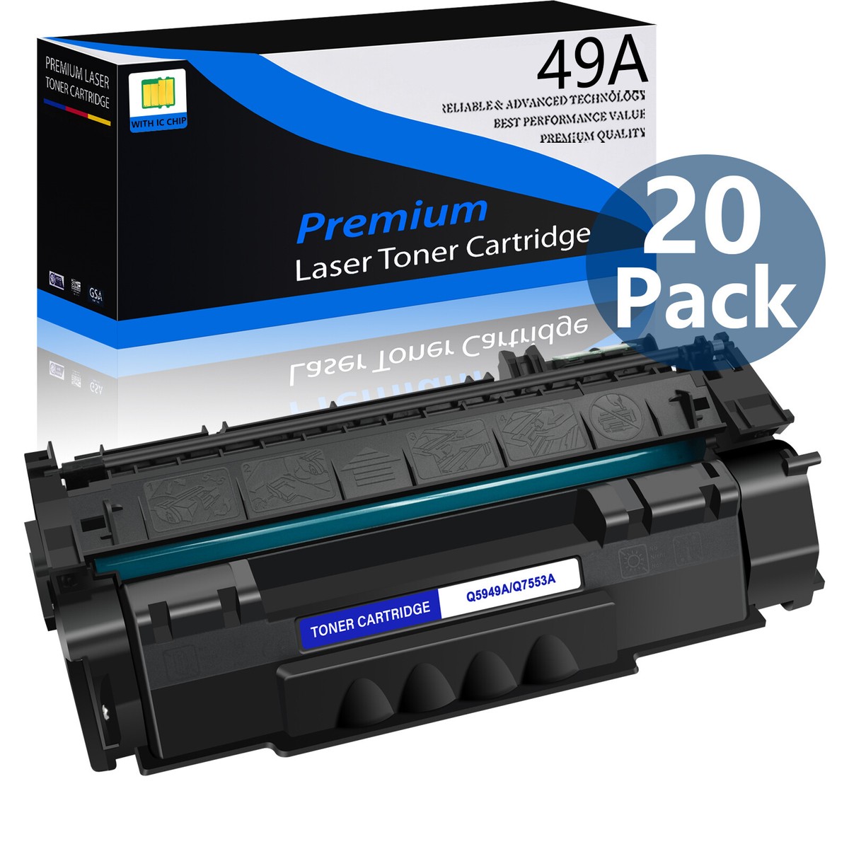 20PK Q5949A Toner for HP 49A Laserjet 1160 1320 1320n 1320nw 3390