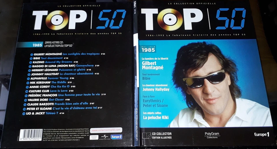 JOHNNY HALLYDAY GILBERT MONTAGNE CLAUDE BARZOTTI ANNIE CORDY LIVRE ET CD TOP 50 - Photo 1/1
