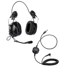 ArrowMax ASH1042-BK-H1 Hard Hat Headphone for Hytera/HYT TC-500 TC-508 RELM