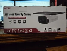 Amtifo Outdoor Wireless Solar Powered Security Camera IP66 Motion Detection-NEW!