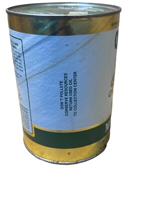 Vintage Antique Quaker State DeLuxe Metal Oil Can Tin Full 1 Quart