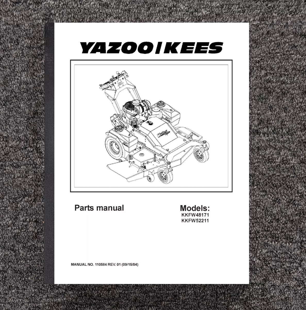kページ Service Parts Manual Fits Yazoo-Kees Zero Turn Mower KKFW48171