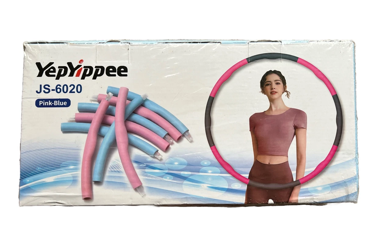 Yepyippee JS-6020 Foam Covered Blue/Pink Weighted Hula Hoop Exercise  Equipment