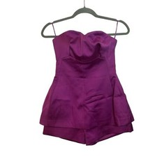 Keepsake The Label Let  s Go Layered Satin Romper Women's Size Small