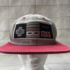 NINTENDO NES Controller Snapback Hat Youth Cap Retro Classic Official Gray & Red