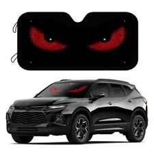 For Ford Mustang RED Eyes Car Front Windshield Sun Shade Shield UV Block Cover