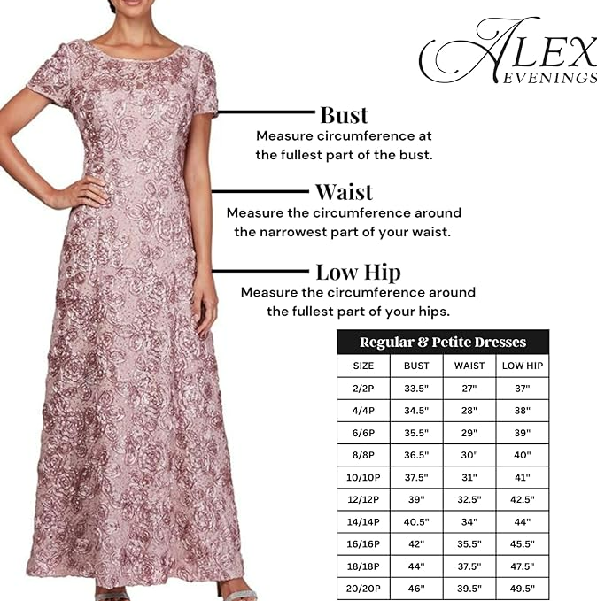 Alex Evenings Sequined Lace Contrast Dress - Taupe - Size 18