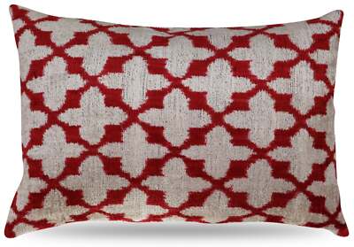 Canvello Turkish Handmade Decorative Velvet Silk Pillow - 16'' X 24''
