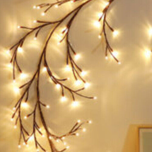 FNHMSL Rose Blossom Enchanted Willow Vine Lights, 7.55FT 144LED 3 Color Rose Blossom