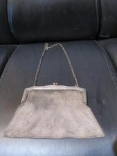 2,800 IMPORTANT EARLY 1900s MESH STERLING SILVER ART DECO MESH EVENING BAG PURSE