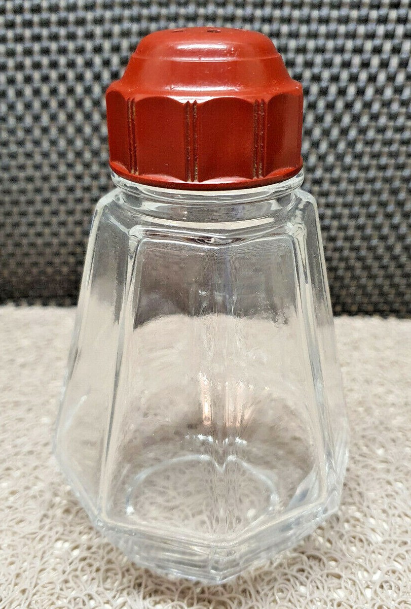 ANCIEN SUCRIER ART DECO en verre et bakélite bordeaux EUR 8,00