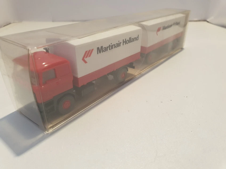 Modellino WIKING 27468 Daf 3300 Martinair Holland treno pianale (HO) 1/87 LN18 - Immagine 2 di 4