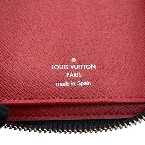 LOUIS VUITTON Zippy wallet Vertical Damier Graphite/Print Rouge/Multicolor N... - Picture 11 of 12