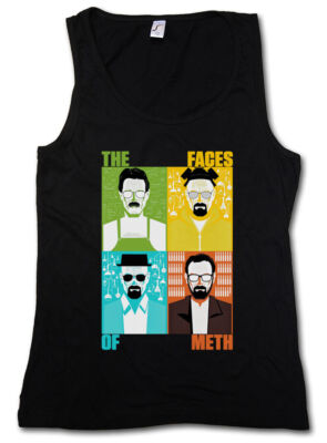 FACES OF METH DAMEN TANK TOP Breaking Walter Heisenberg White Cook Blue Bad