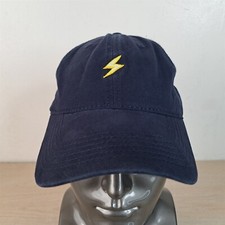 LIGHTNING BOLT STRIKE ADJUSTABLE STRAPBACK BASEBALL HAT/CAP, BLUE, OUTDOOR/SPORT