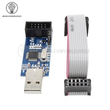 USBASP USBISP AVR Programmer Adapter ATMEGA8 10 Pin Cable USB ATMEGA128