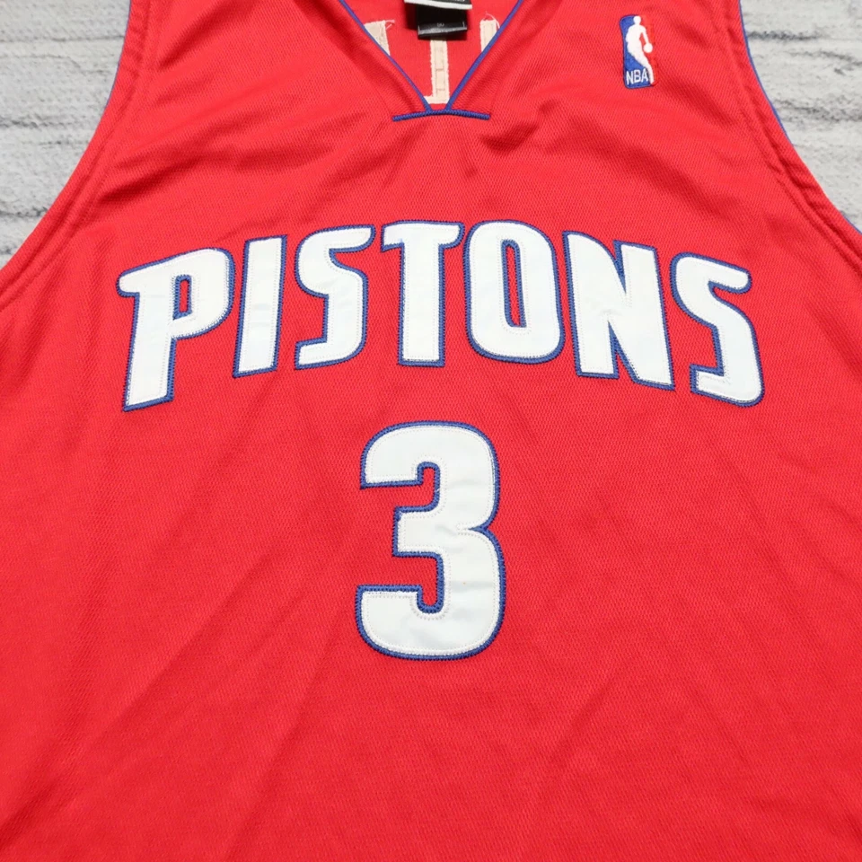 Camiseta deportiva de baloncesto vintage de los Detroit Pistons Ben Wallace auténtica cosida Foto 3 de 4