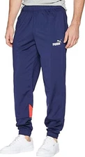 New Puma Athletic Apparel Iconic Tricot Navy Mens Pants Sweatpants SHRT-873