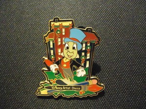 DISNEY WDW DECEMBER 2001 ARTIST CHOICE HOLIDAY JIMINY CRICKET PIN LE 3500
