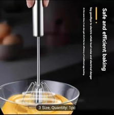  Egg Beater Self Turning Semi-automatic Whisk Hand Mixer Blender Kitchen Tools