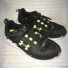 Under Armour Charged Assert 9 Navy Yellow Size 6Y. Sz 6 W