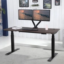 Fuji Labs by Apex K Series 71" x 31" Standing Desk with Black Frame (Curved Top)