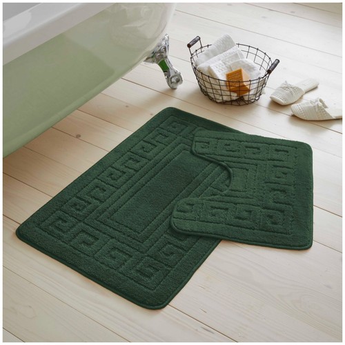 MEMORY LOOP BATH MAT SET PEDESTAL NON SLIP SUPER SOFT TOILET BATHROOM RUG 2PC - Picture 314 of 341