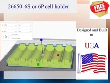 6S or 6P  26650      Lifepo4 / Li-Ion    Battery Holder USA built with Free Ship