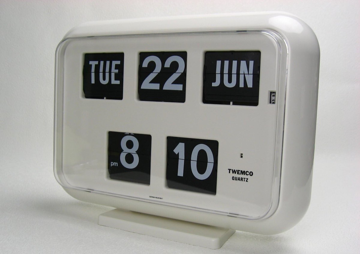 TWEMCO Table & Wall Clock Digital Flip Clock With Calendar QD-35