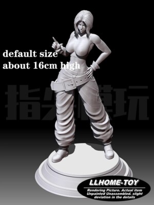 Game Blue Mary gym suit Hot girl pose Resin 3D Print GK Kit Figure DIY Model