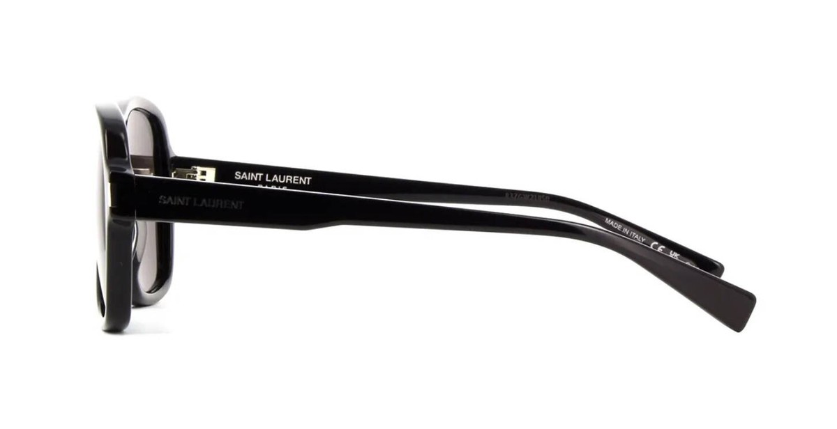 Saint Laurent SL 609 CAROLYN Black/Grey (001) Sunglasses | eBay