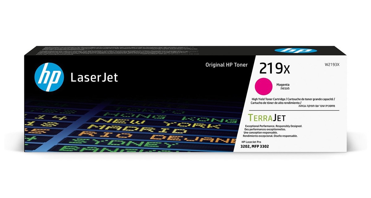HALLOLUX 219A MFP 3302FDW Toner Compatible Pour HP 219A 219X Pour Color LaserJet Pro MFP 3302FDW 3302SDW 3302FDN 3302FDNG 3302FDWG 3302SDWG 3202DN 3202DW W2190A (Noir Cyan Jaune Magenta, Sans Puce