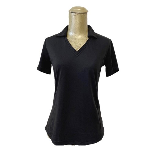 Lady Hagen Black Collared Golf Shirt 