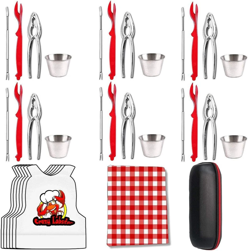 Complete Seafood Tool Set: 32 Pieces for Effortless Dining & Clean-Up - Image 3 of 4