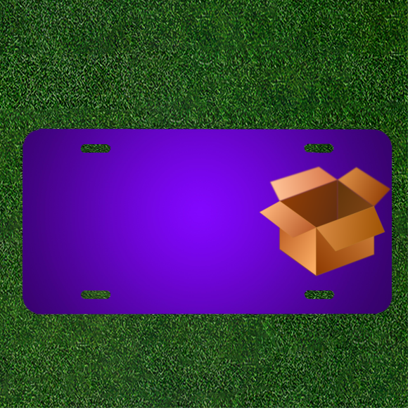 Create your own custom license plate with personalized names on blank carton box