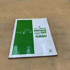 1983 DATSUN NISSAN PULSAR NX SERVICE REPAIR MAINTENANCE SHOP GUIDE MANUAL TURBO
