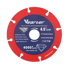 Vearter 4.5'' 115mm Diamond Cutting Disc Saw Blade For Metal Cutting Bore 7/8''