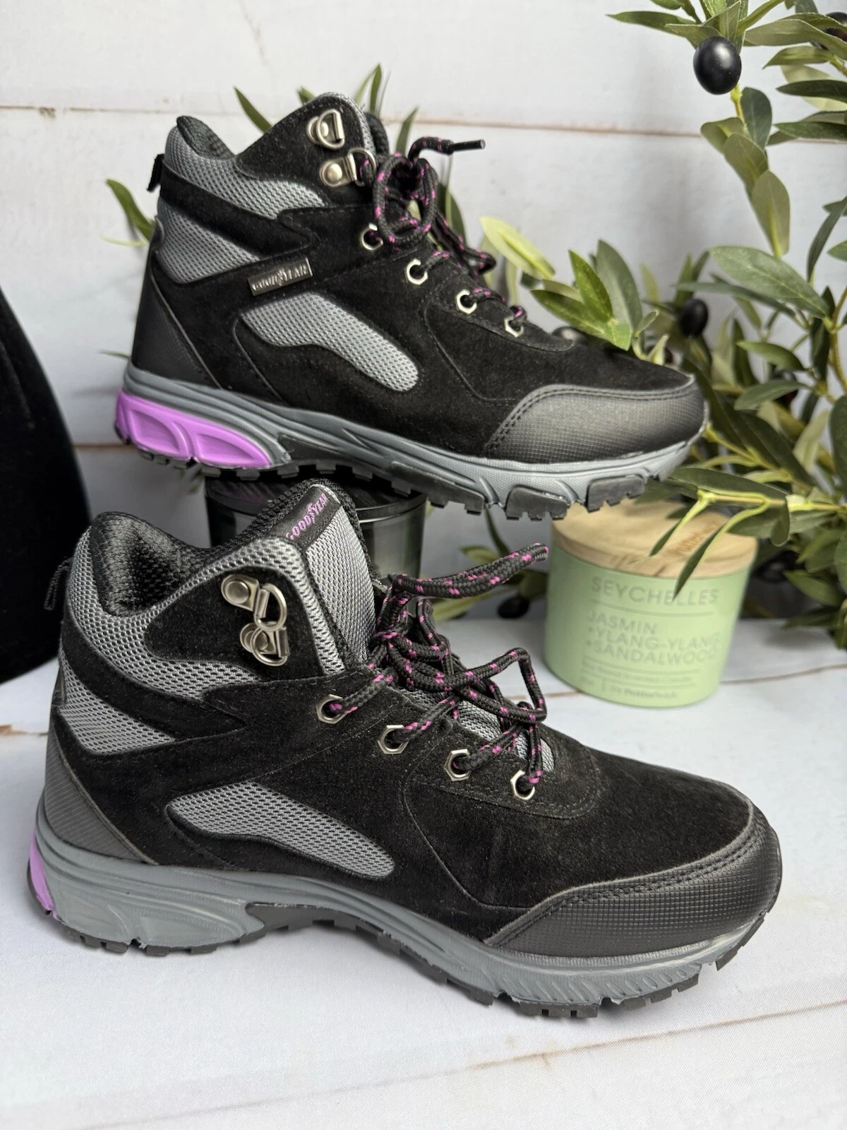 Goodyear Boots Black Outdoor Women’s Hiking Camping Trekking Shoes Sz 7,5 38